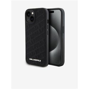 PU Quilted Pattern Zadní Kryt pro iPhone 15 Black Karl Lagerfeld obraz