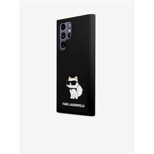 Liquid Silicone Choupette NFT Zadní Kryt pro Samsung Galaxy S23 Ultra Black Karl Lagerfeld obraz