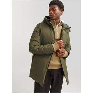 Khaki pánská parka Jack & Jones Keen obraz