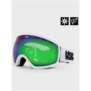 Snowboardové brýle Knox - white/mirror green HORSEFEATHERS obraz