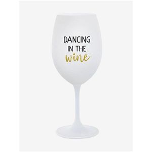 DANCING IN THE WINE - bílá sklenice na víno 350 ml obraz