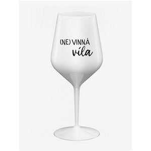 (NE)VINNÁ VÍLA - bílá nerozbitná sklenice na víno 470 ml obraz