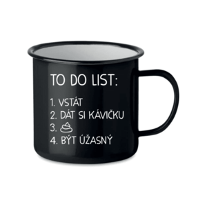 TO DO LIST: BÝT ÚŽASNÝ - černý plecháček 350 ml obraz