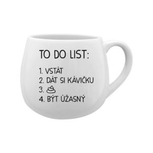 TO DO LIST: BÝT ÚŽASNÝ - bílý keramický hrníček 300 ml obraz