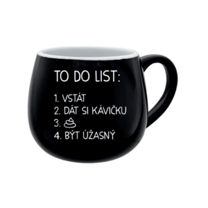 TO DO LIST: BÝT ÚŽASNÝ - černý keramický hrníček 300 ml obraz