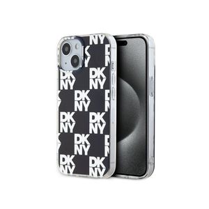 PC/TPU Checkered Pattern Zadní Kryt pro iPhone 15 Black DKNY obraz