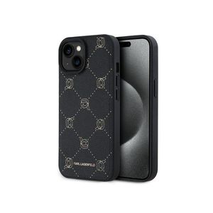 PU Karl Heads Pattern Magsafe Zadní Kryt pro iPhone 15 Black Karl Lagerfeld obraz