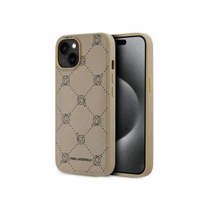 PU Karl Heads Pattern Magsafe Zadní Kryt pro iPhone 14 Beige Karl Lagerfeld obraz