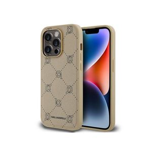 PU Karl Heads Pattern Magsafe Zadní Kryt pro iPhone 14 Pro Max Beige Karl Lagerfeld obraz