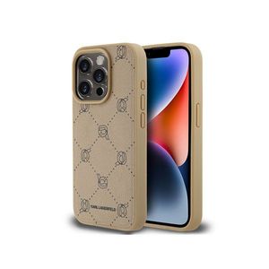 PU Karl Heads Pattern Magsafe Zadní Kryt pro iPhone 15 Pro Max Beige Karl Lagerfeld obraz