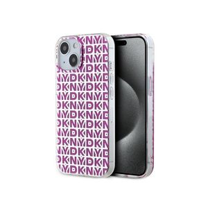 PC/TPU Repeat Pattern Zadní Kryt pro iPhone 15 Pink DKNY obraz