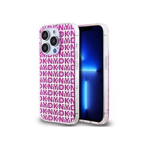 PC/TPU Repeat Pattern Zadní Kryt pro iPhone 15 Pro Max Pink DKNY obraz