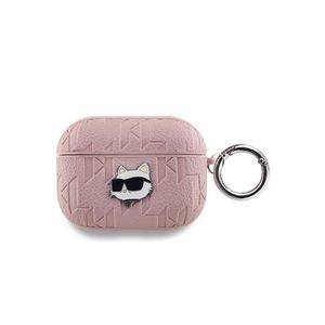 Karl Lagerfeld PU Embossed Choupette Head Pouzdro pro AirPods Pro Pink obraz