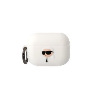 Karl Lagerfeld 3D Logo NFT Karl Head Silikonové Pouzdro pro Airpods Pro 2 White obraz