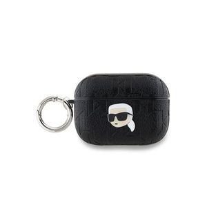 Karl Lagerfeld PU Embossed Karl Head Pouzdro pro AirPods Pro 2 Black obraz