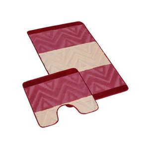 Koupelnová a WC předložka chevron burgundy Bellatex obraz