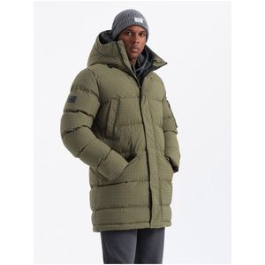 Pánská outdoorová dlouhá bunda parka Ombre Clothing obraz