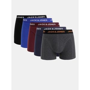 Sada pěti boxerek v modré, černé, šedé a vínové barvě Jack & Jones Black Friday obraz