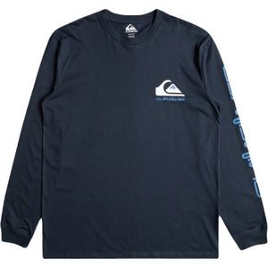 Quiksilver COMP LOGO LS Pánské triko, tmavě modrá, velikost obraz