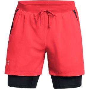 Under Armour LAUNCH 5 2-IN-1 Pánské kraťasy, červená, velikost obraz