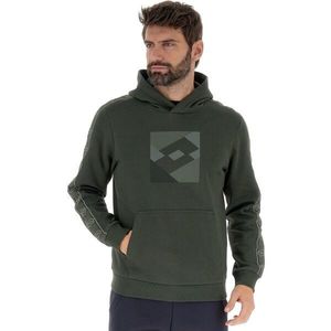 Lotto ATHLETICA SQUARE HOODIE Pánská mikina, tmavě zelená, velikost obraz