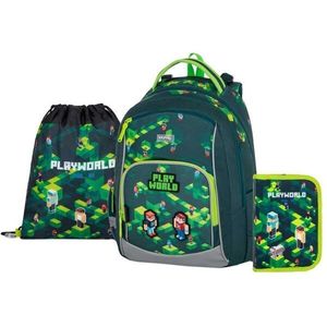 Oxybag GO PLAYWORLD Školní set, zelená, velikost obraz