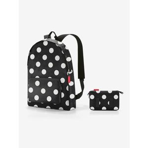 Reisenthel Mini Maxi Rucksack Dots White Batoh Černá obraz