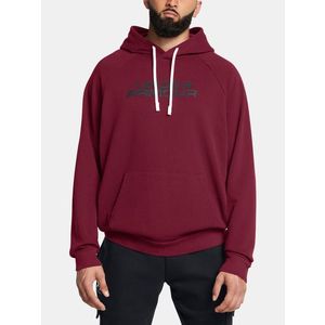 Under Armour UA Rival Flc Txtr CG Hoodie Mikina Červená obraz