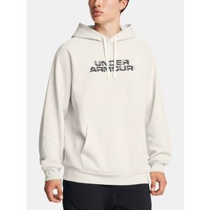 Under Armour UA Rival Flc Txtr CG Hoodie Mikina Bílá obraz