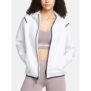 Under Armour Unstoppable Fleece FZ Mikina Bílá obraz