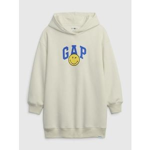 GAP Gap & Smiley® Šaty dětské Bílá obraz