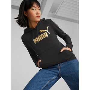 Puma ESS+ Metallic Logo Hoodie TR Mikina Černá obraz