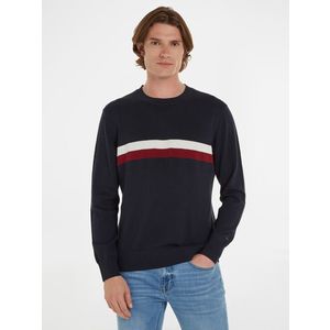 Červeno-modrý pánský pruhovaný svetr Tommy Hilfiger - Pánské obraz