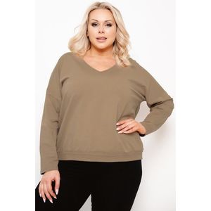 Dámská mikina Italian Fashion Karina - bavlna Světle hnědá 2XL obraz