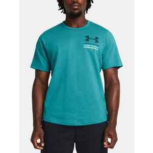 Under Armour UA Rival Terry SS Colorblock Triko Modrá obraz