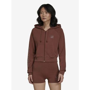 adidas Originals Cropped Track Top Mikina Hnědá obraz