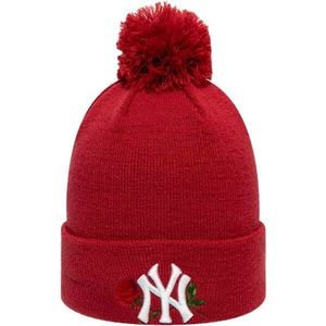 New Era MLB WMNS TWINE BOBBLE KNIT NEW YORK YANKEES Dámská klubová zimní čepice, červená, velikost obraz