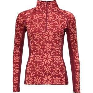 KARI TRAA EDITH LONG SLEEVE Dámské merino triko, červená, velikost obraz