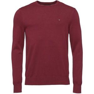 Tommy Hilfiger ESSENTIAL COTTON CREW NECK Pánský svetr, vínová, velikost obraz