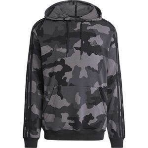 adidas CAMO HOODIE Pánská mikina, tmavě šedá, velikost obraz