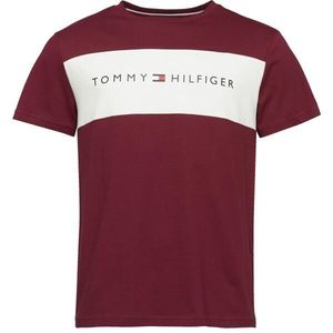 Tommy Hilfiger BLOCK LOGO SS Pánské triko, vínová, velikost obraz