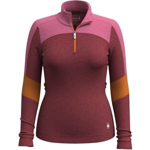 Smartwool CLASSIC THERMAL MERINO BL 1/4 ZIP Dámské termo triko, vínová, velikost obraz