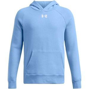 Under Armour RIVAL FLEECE HOODIE Chlapecká mikina, světle modrá, velikost obraz