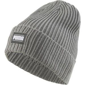 Puma RIBBED CLASSIC CUFF BEANIE Pletená čepice, šedá, velikost obraz