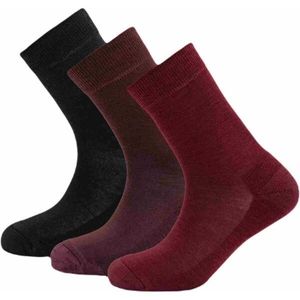 Devold DAILY MERINO MEDIUM SOCK 3PK Dámské vlněné ponožky, vínová, velikost obraz