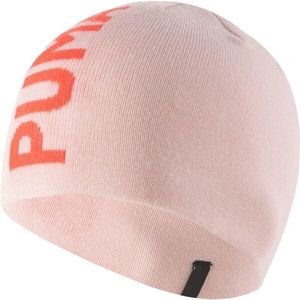 Puma ESSENTIALS CLASSIC BEANIE Dětská pletená čepice, růžová, velikost obraz