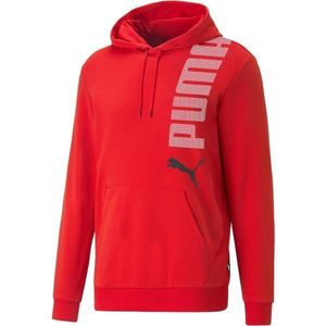 Puma ESSENTIALS+LOGO LAB HOODIE Pánská mikina, červená, velikost obraz