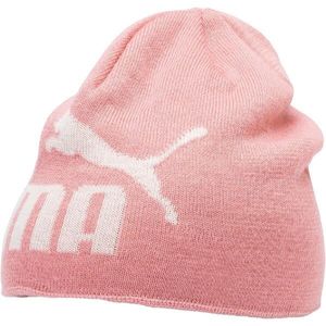 Puma ESSENTIALS LOGO BEANIE Čepice, růžová, velikost obraz