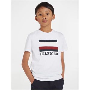 Bílé klučičí tričko Tommy Hilfiger obraz