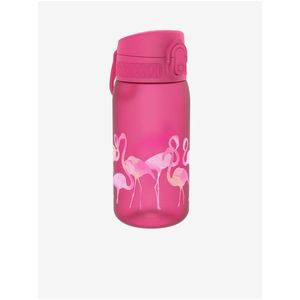 Tmavě růžová vzorovaná lahev bez BPA Ion8 Leak Proof Flamingos (350 ml) obraz